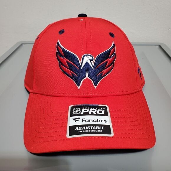 Washington Capitals NHL Fanatics Adjustable OSFA NWT Authentic Pro Red/B… - Picture 2 of 11